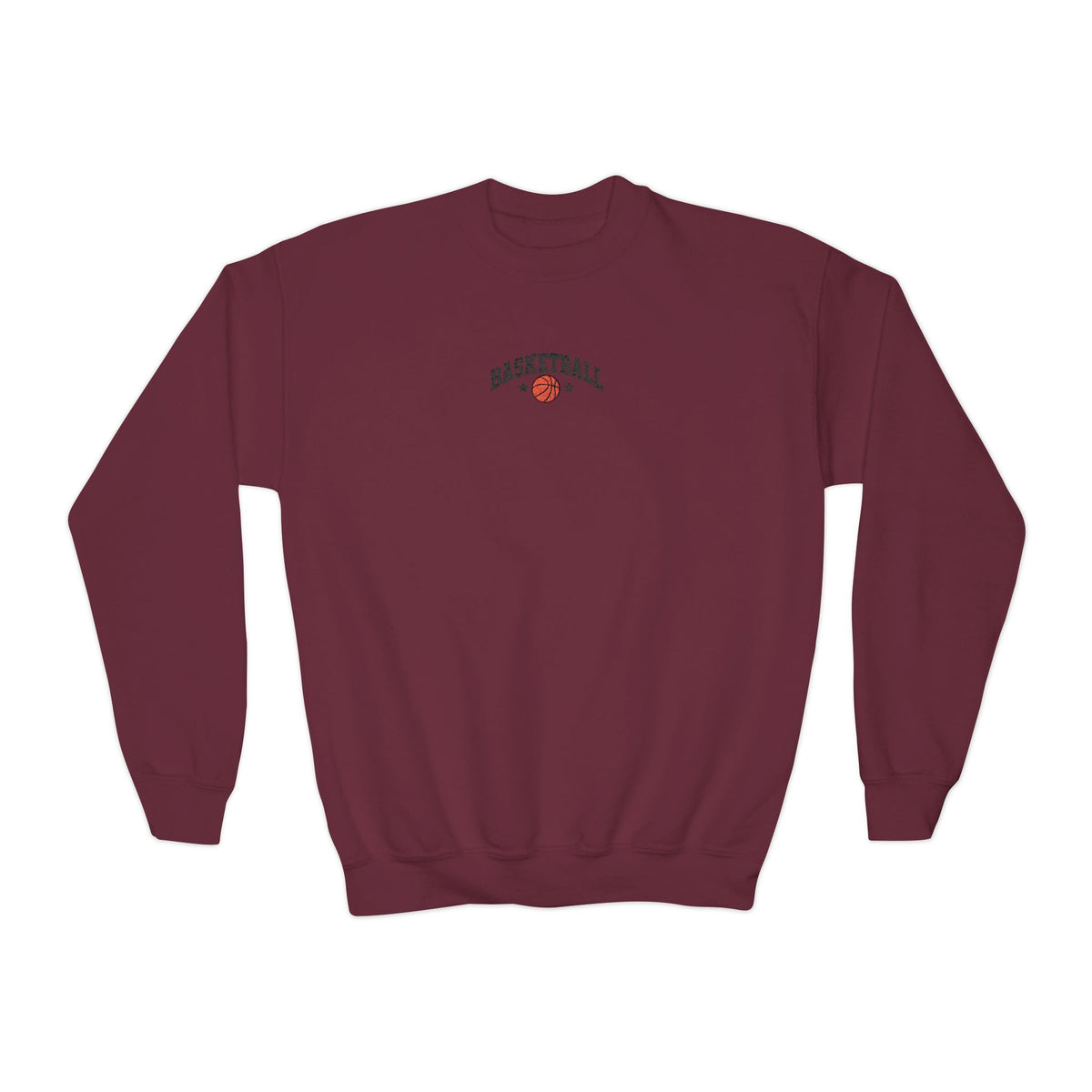 asketball Embroidery-Look Youth Crewneck Sweatshirt 🏀