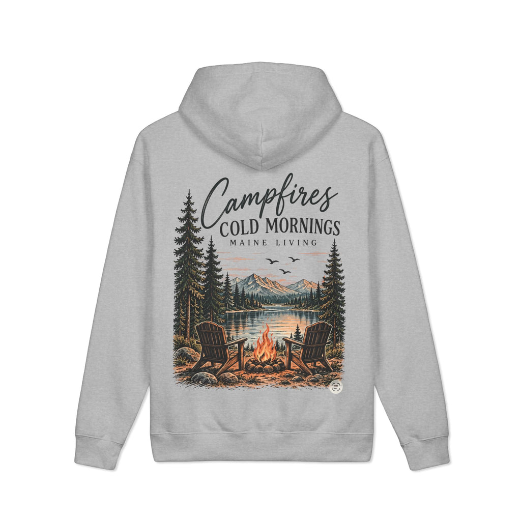 Campfires & Cold Mornings Maine Living Hoodie | Cozy Chaos Co. 🌲🔥