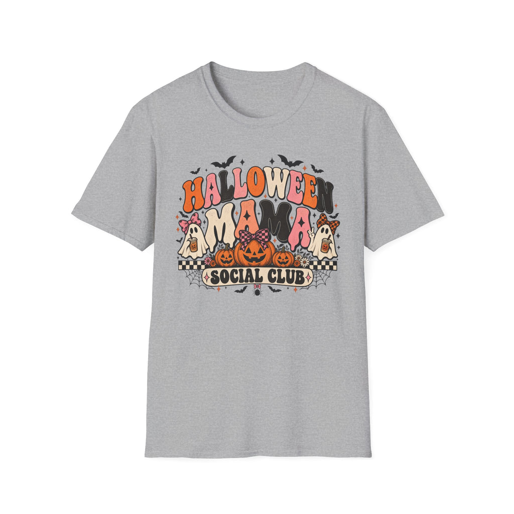 Halloween Mama Social Club Retro Crewneck Sweatshirt – Cute Spooky Mom Halloween Graphic 🎃👻🩷