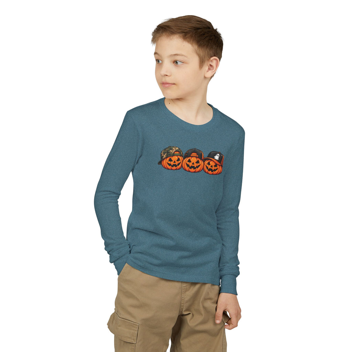 Cool Pumpkin Crew Kids Halloween Sweatshirt | Cozy Chaos Kid 🎃🧢👻