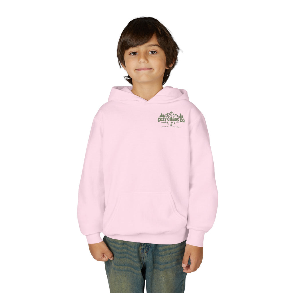 Maine Grown Kids Sweatshirt – Cozy Outdoor Pine Tree & Sunset Crewneck