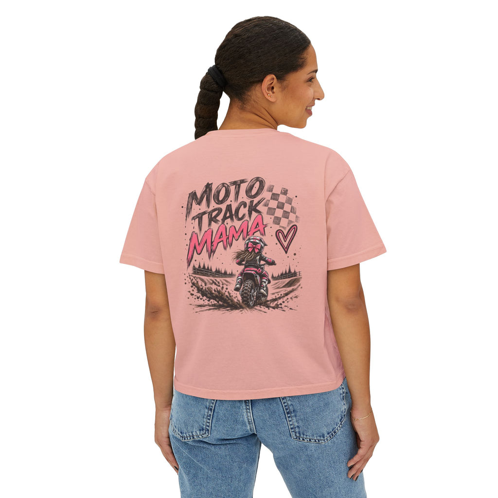 Moto Track Mama – Motocross Mom Graphic Tee 🏁💗