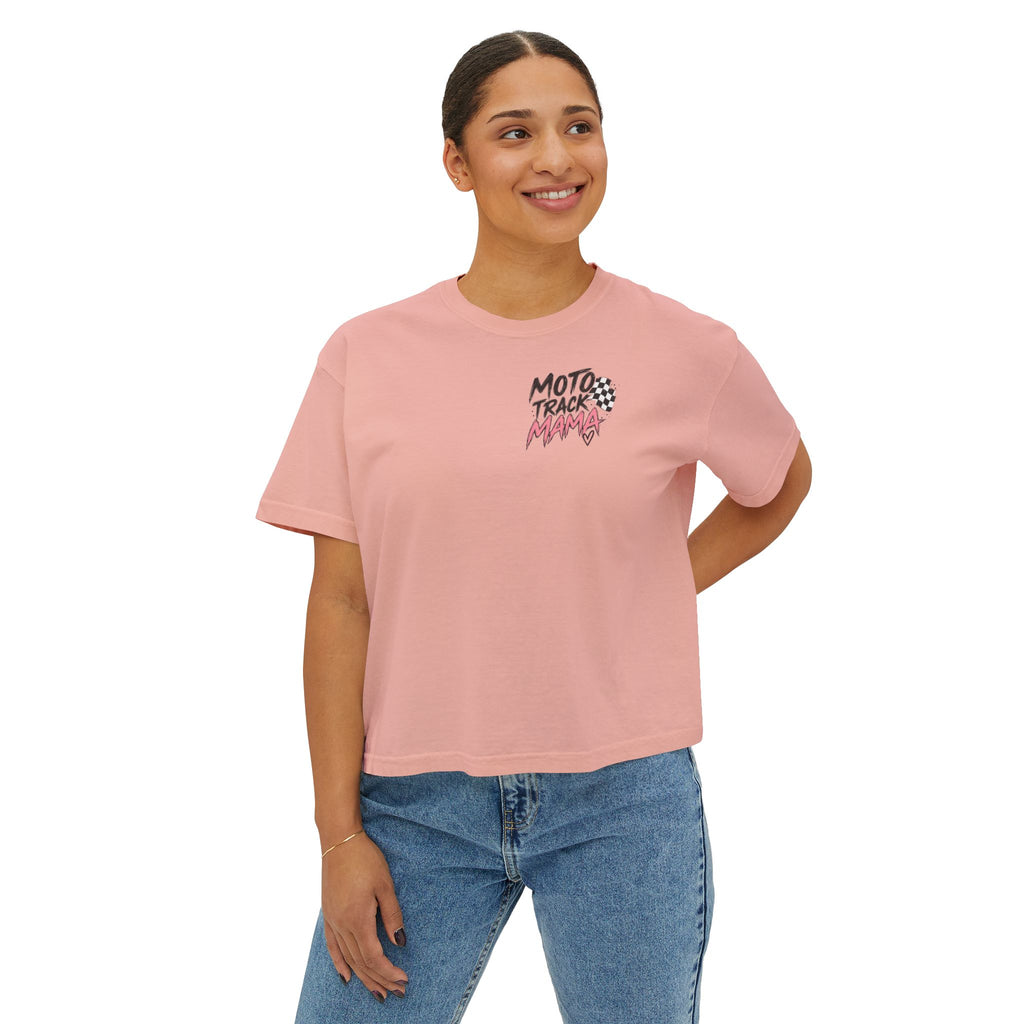 Moto Track Mama – Motocross Mom Graphic Tee 🏁💗