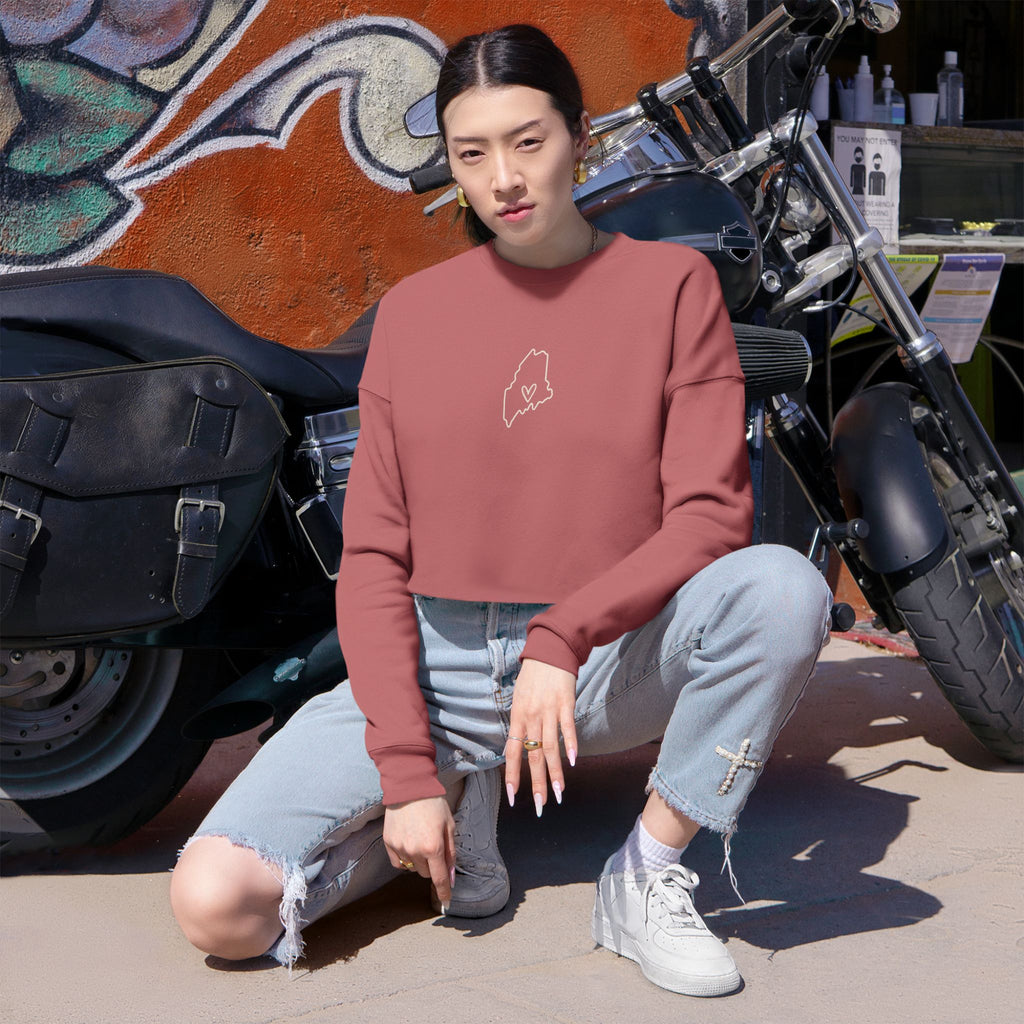 Women's Maine Mama Cropped Sweatshirt