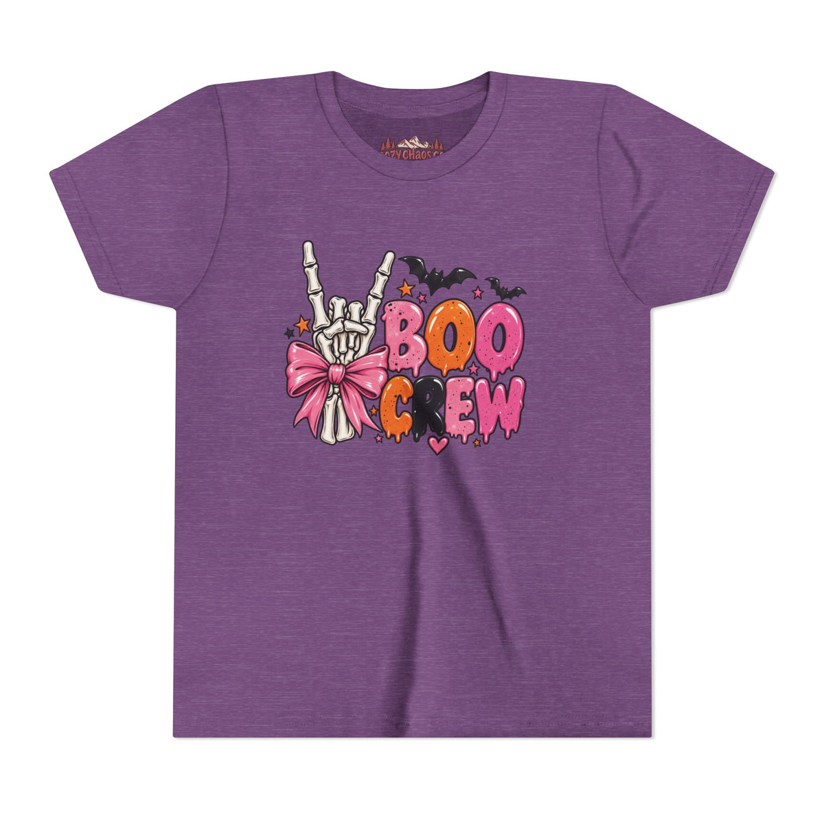 Boo Crew Skeleton Bow Kids Halloween Sweatshirt | Cozy Chaos Kid 🎀💀👻