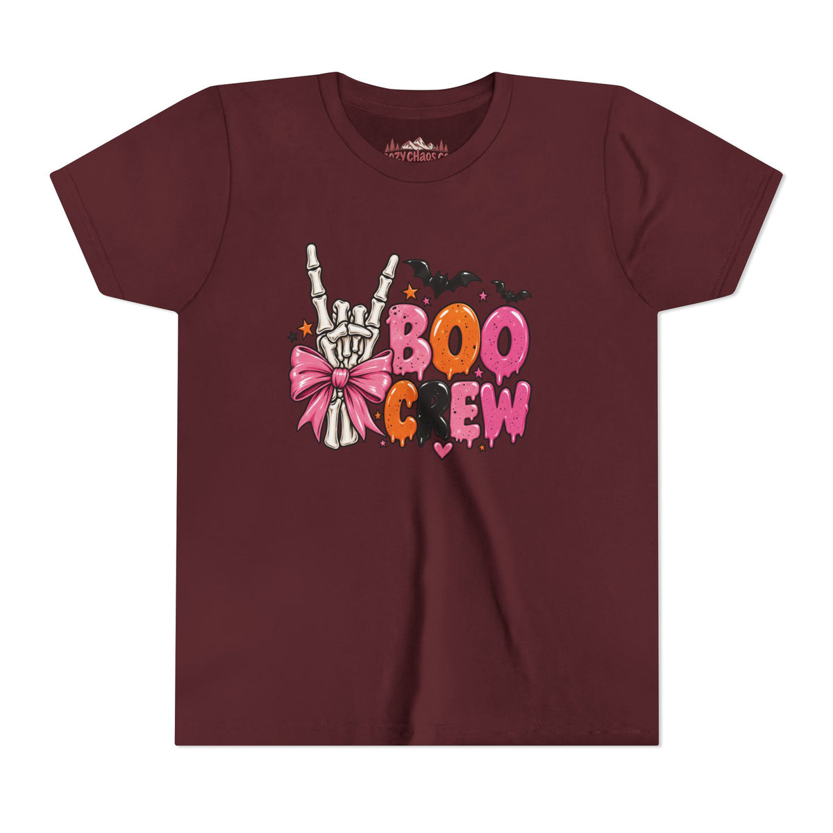 Boo Crew Skeleton Bow Kids Halloween Sweatshirt | Cozy Chaos Kid 🎀💀👻