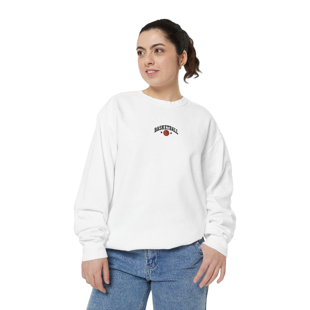 Basketball Embroidery-Look Crewneck Sweatshirt 🏀