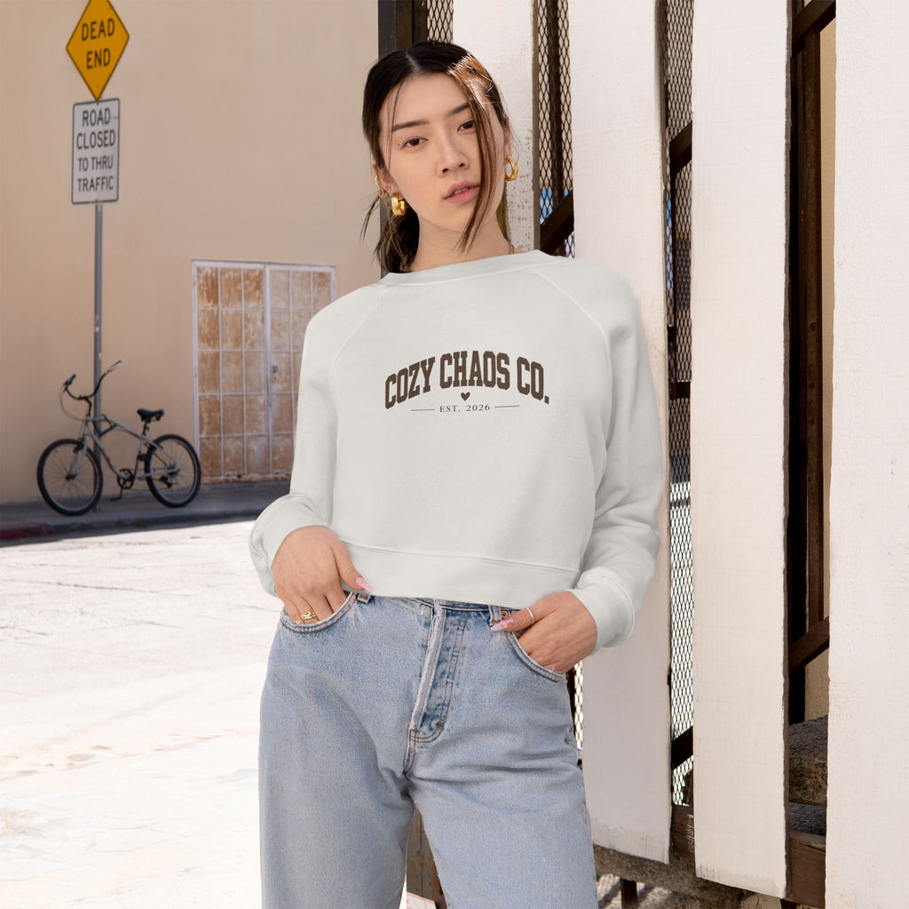 Women's Cropped Cozy Chaos Co. Fleece Pullover