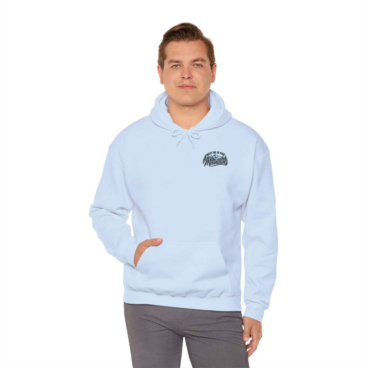 Meet Me in the Mountains Hoodie – Cozy Winter Mountain & Pine Tree Sweatshirt 🏔️🌲❄️