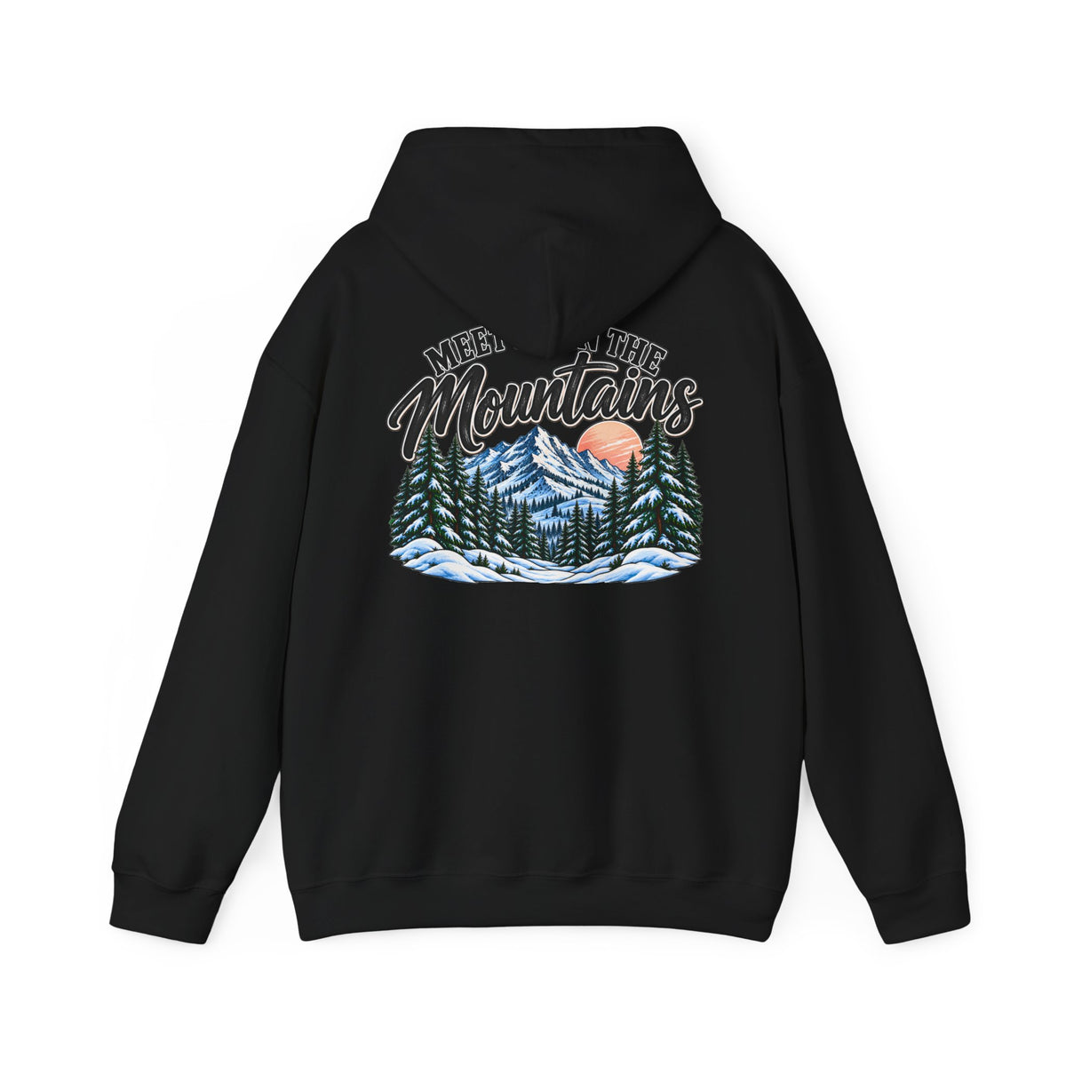 Meet Me in the Mountains Hoodie – Cozy Winter Mountain & Pine Tree Sweatshirt 🏔️🌲❄️