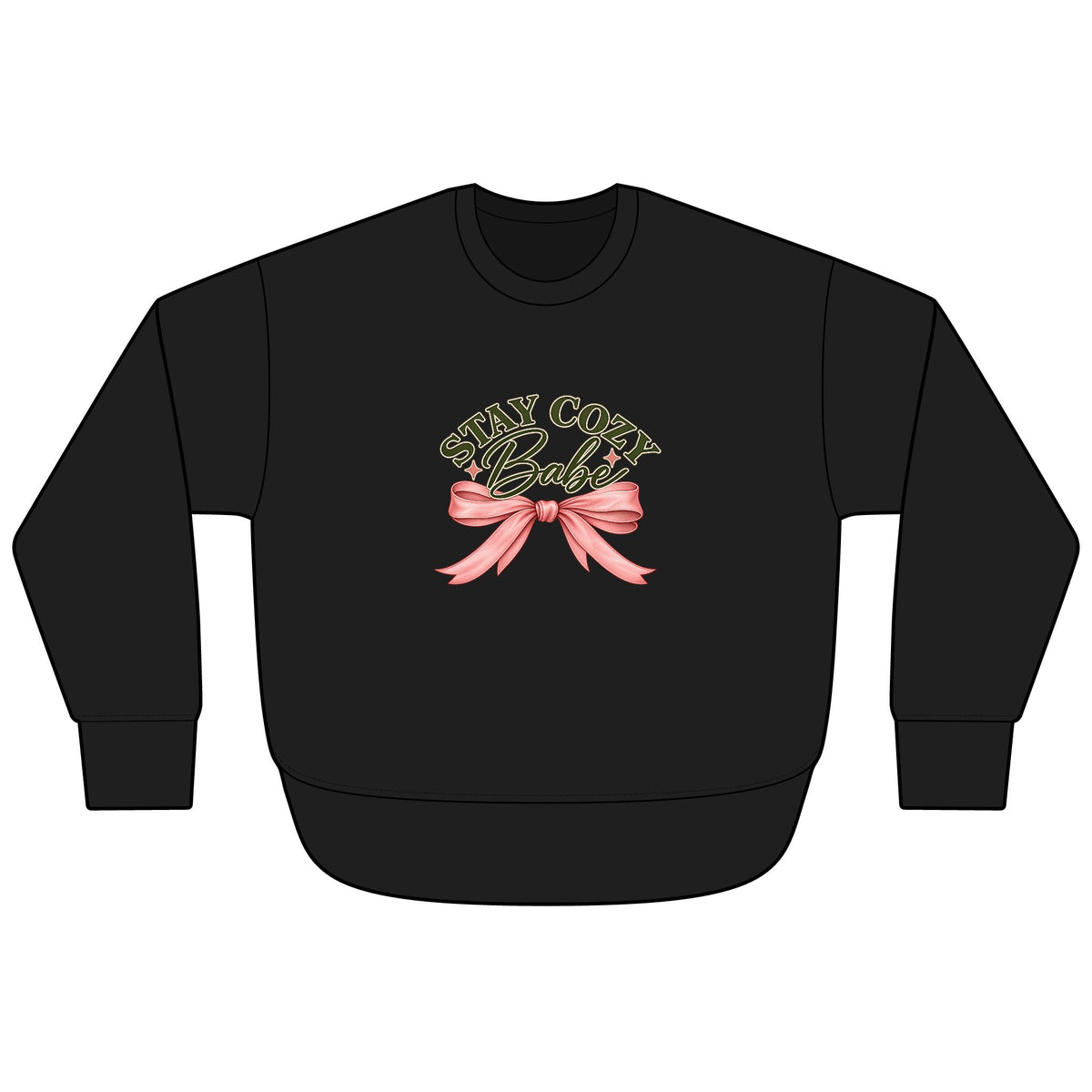 Stay Cozy Babe Bow Fleece Crewneck Sweatshirt 🎀🤎