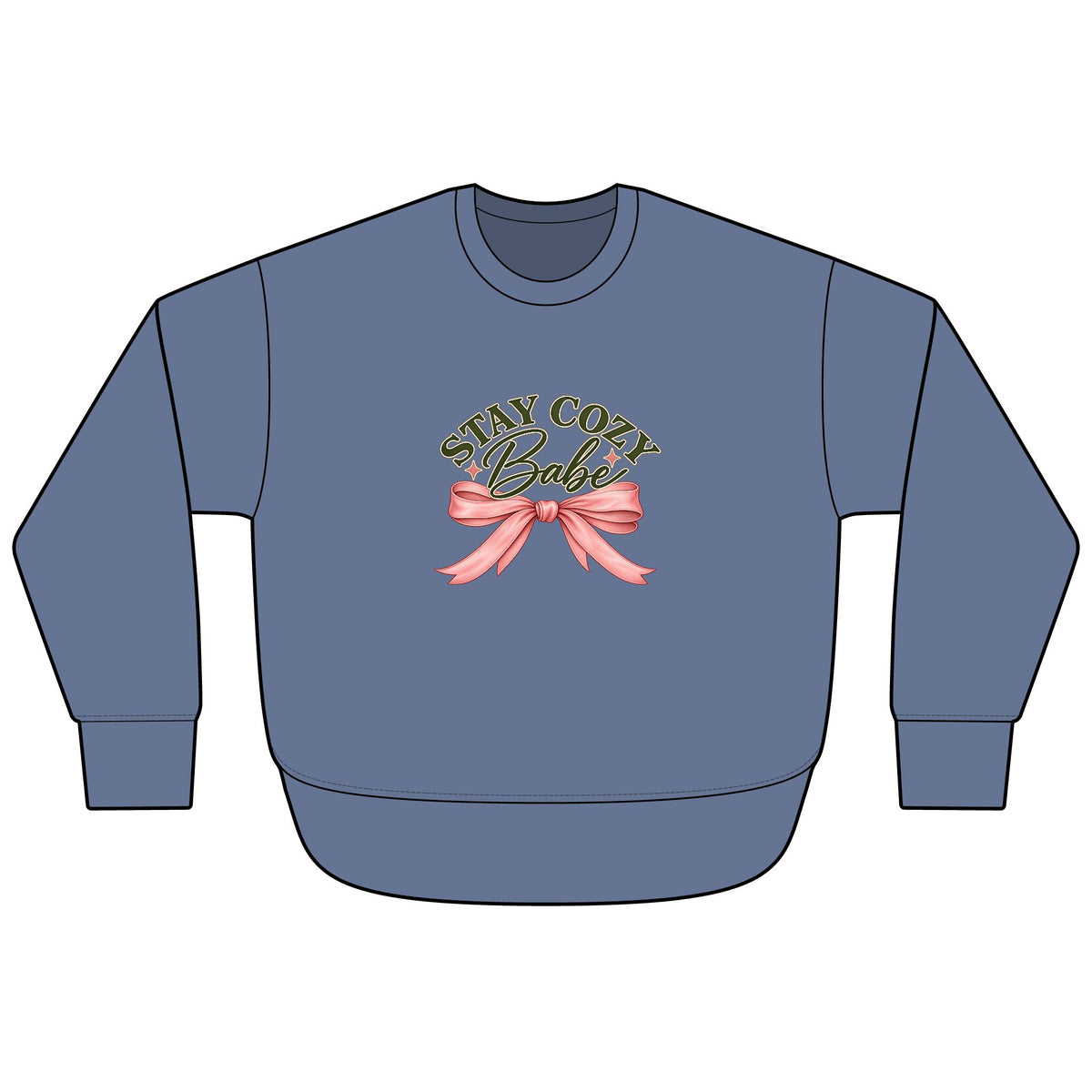 Stay Cozy Babe Bow Fleece Crewneck Sweatshirt 🎀🤎