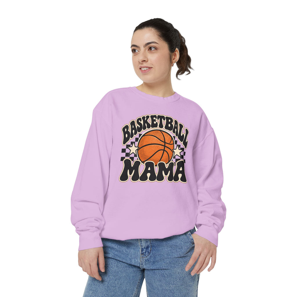 Basketball Mama Retro Game Day Crewneck Sweatshirt 🏀