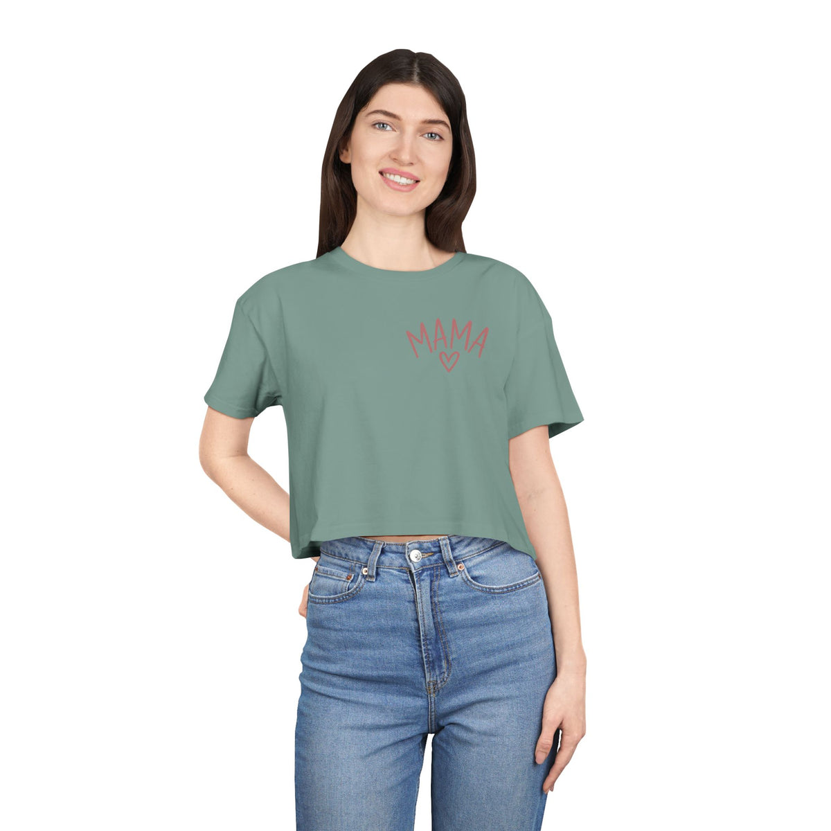 Women's Raising Babies & Building Dreams Crop Tee