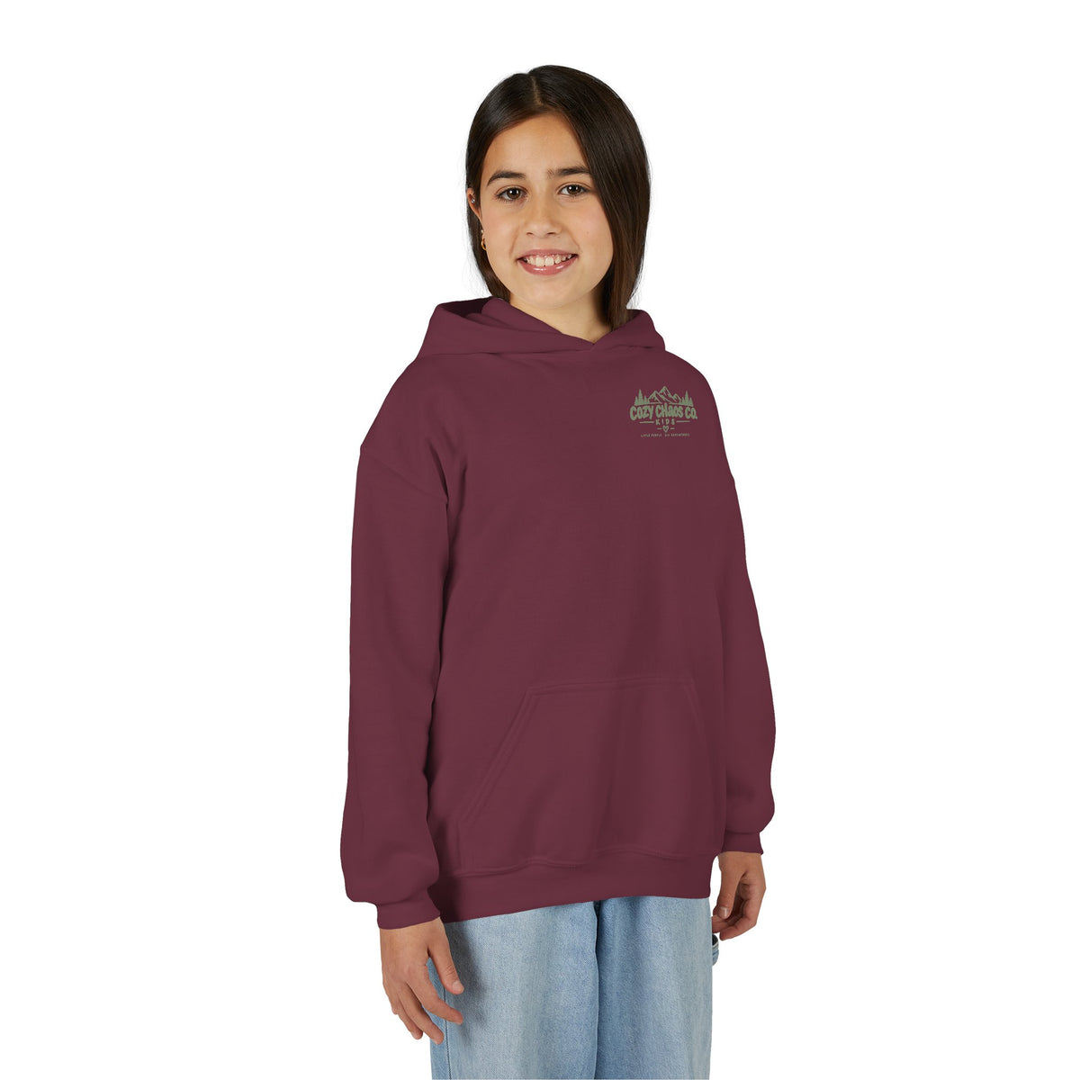 Maine Grown Kids Sweatshirt – Cozy Outdoor Pine Tree & Sunset Crewneck