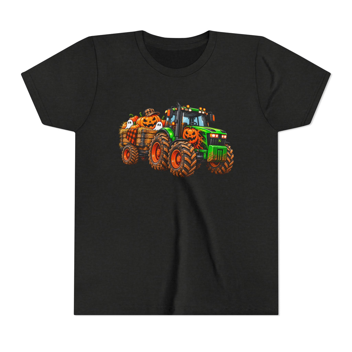 Halloween Tractor Pumpkin Patch Kids Sweatshirt | Cozy Chaos Kid 🎃🚜👻
