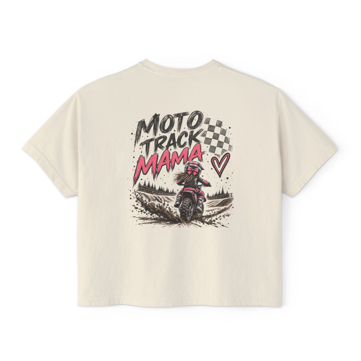 Moto Track Mama – Motocross Mom Graphic Tee 🏁💗