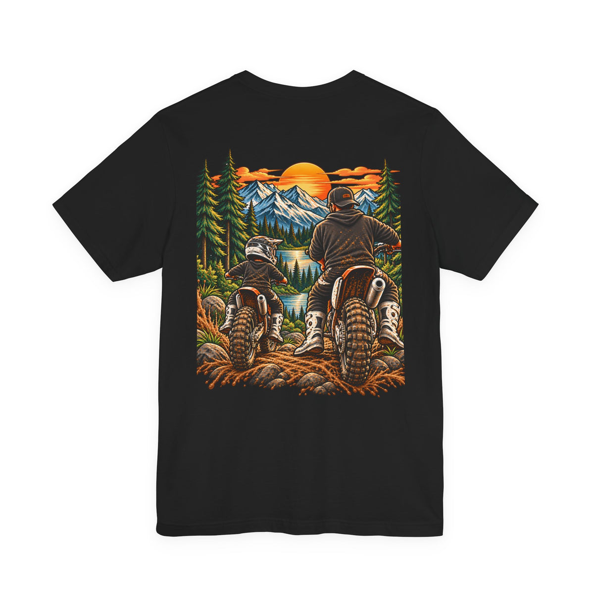 Moto Dad & Mini Adventure Tee | Father & Son Dirt Bike Shirt | Cozy Chaos Co. 🏍️🏁🌲
