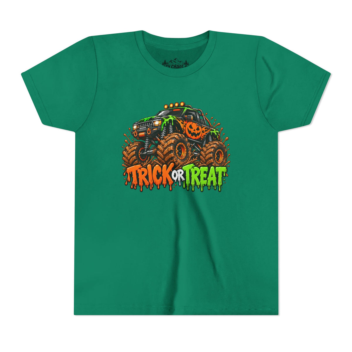 Trick or Treat Monster Truck Kids Halloween Sweatshirt | Cozy Chaos Kid 🎃🏁👻