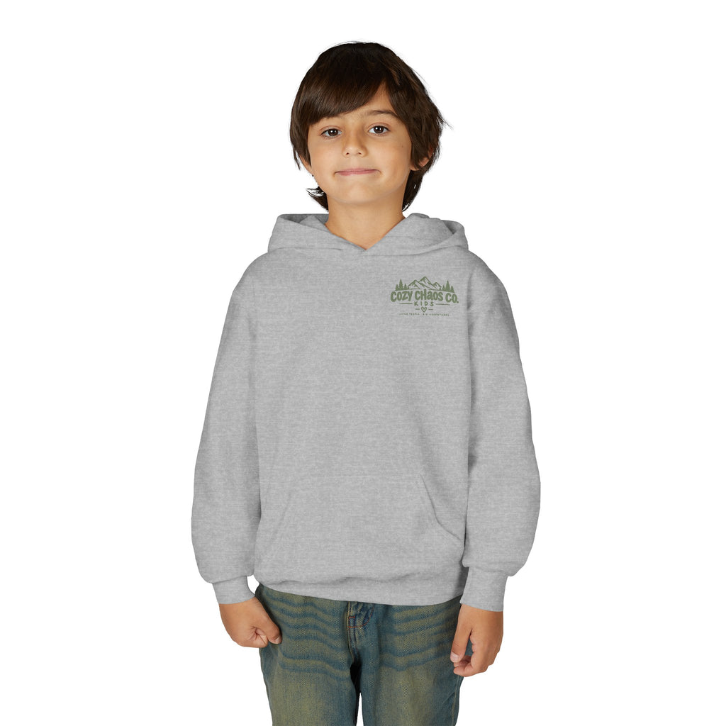 Maine Grown Kids Sweatshirt – Cozy Outdoor Pine Tree & Sunset Crewneck