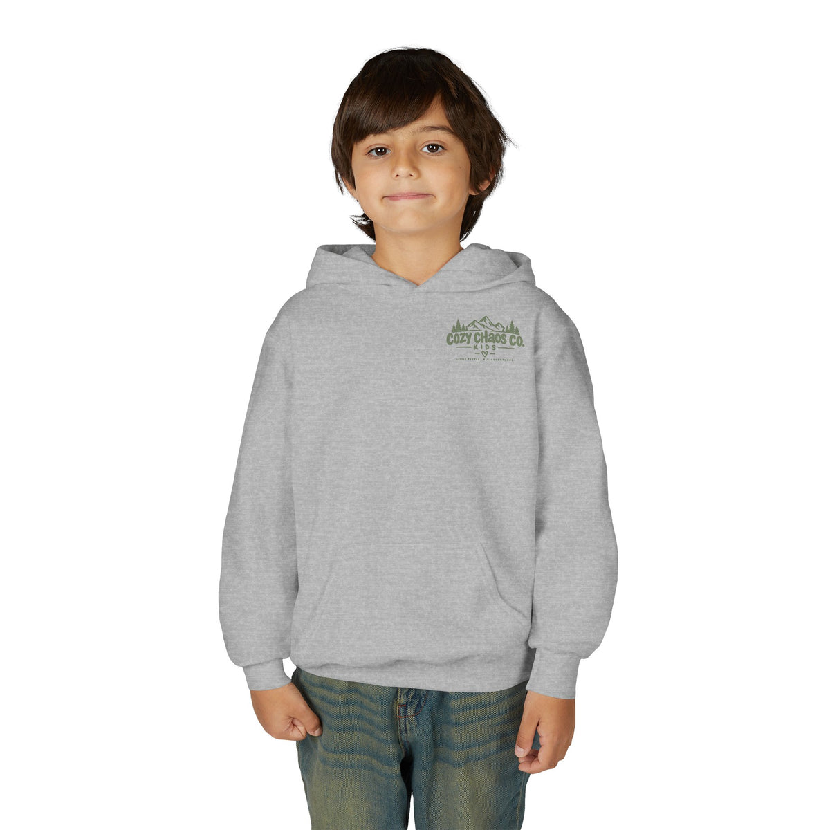 Maine Grown Kids Sweatshirt – Cozy Outdoor Pine Tree & Sunset Crewneck