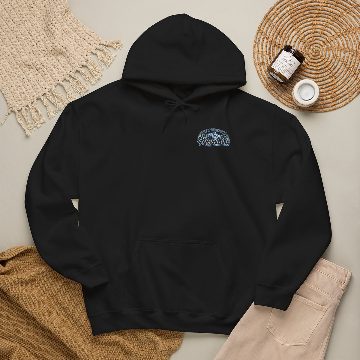 Meet Me in the Mountains Hoodie – Cozy Winter Mountain & Pine Tree Sweatshirt 🏔️🌲❄️