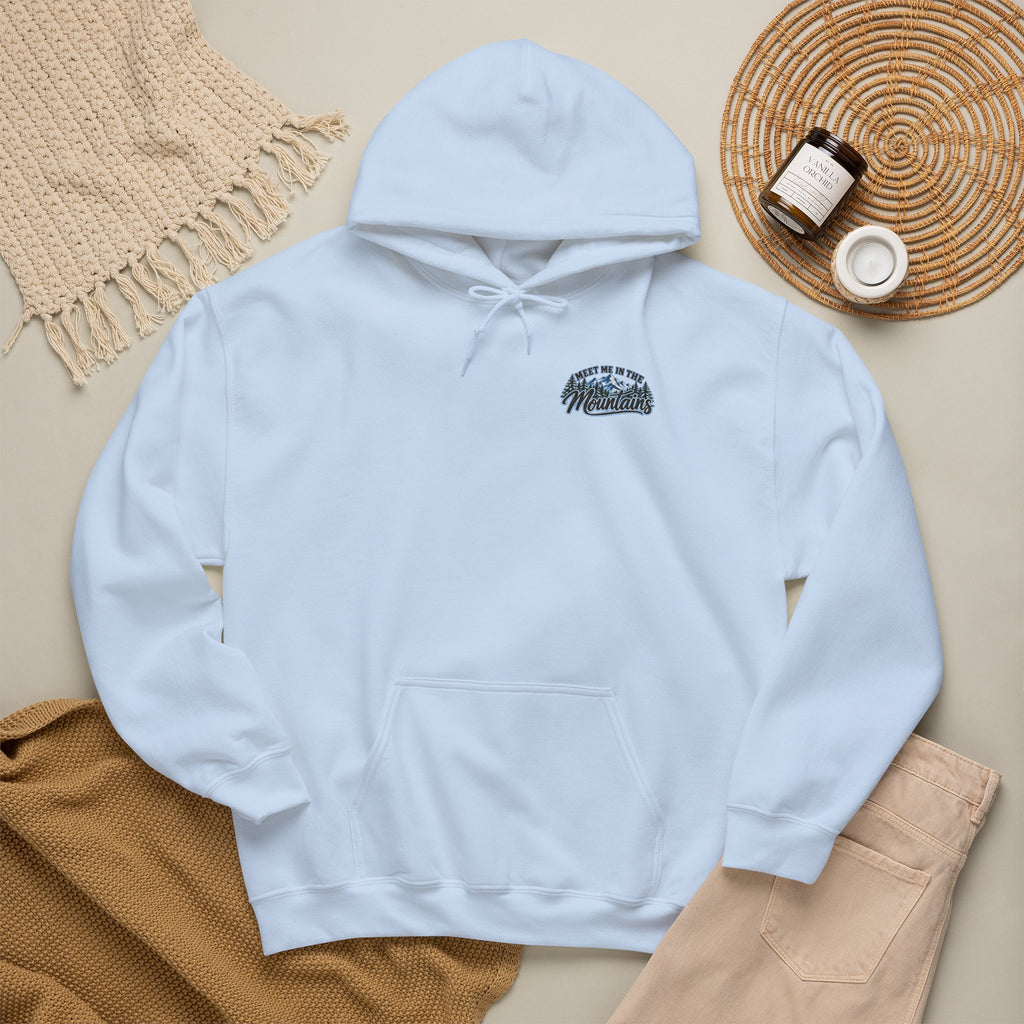 Meet Me in the Mountains Hoodie – Cozy Winter Mountain & Pine Tree Sweatshirt 🏔️🌲❄️