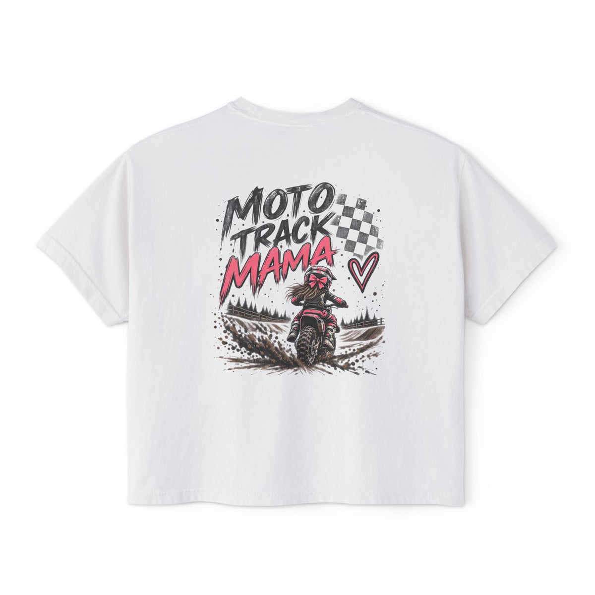 Moto Track Mama – Motocross Mom Graphic Tee 🏁💗