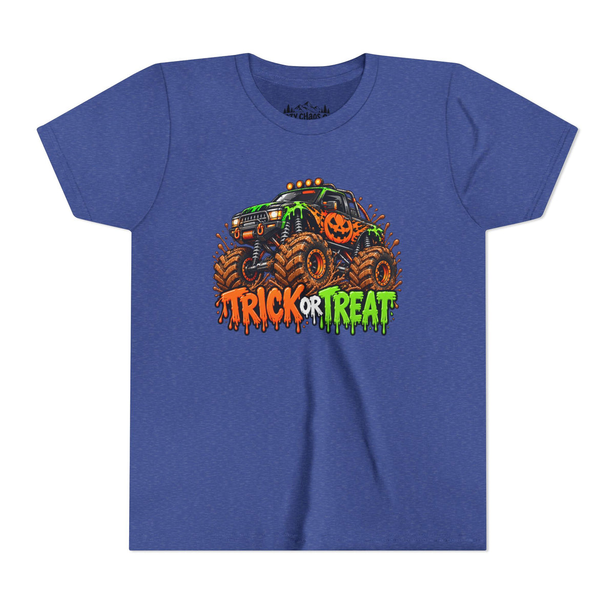 Trick or Treat Monster Truck Kids Halloween Sweatshirt | Cozy Chaos Kid 🎃🏁👻