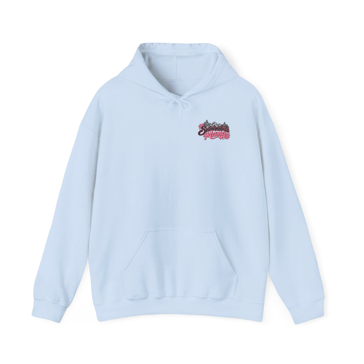 Snowmobile Mama Winter Hoodie – Women’s Snowmobile Graphic Sweatshirt | Cozy Winter Outdoor Hoodie 🩷❄️🏔️