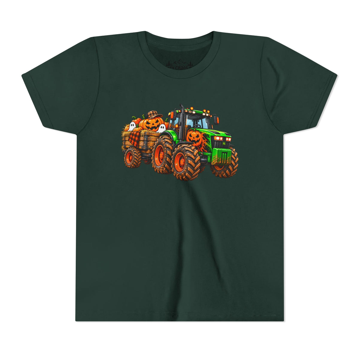 Halloween Tractor Pumpkin Patch Kids Sweatshirt | Cozy Chaos Kid 🎃🚜👻