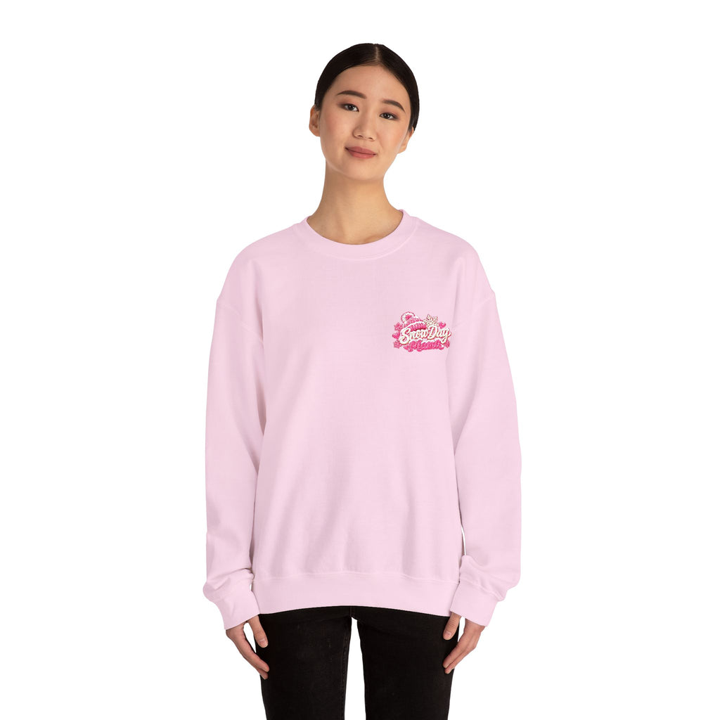 “Snow Day Mama Embroidered Crewneck – Cozy Winter Mom Sweatshirt.” ❄️🩷