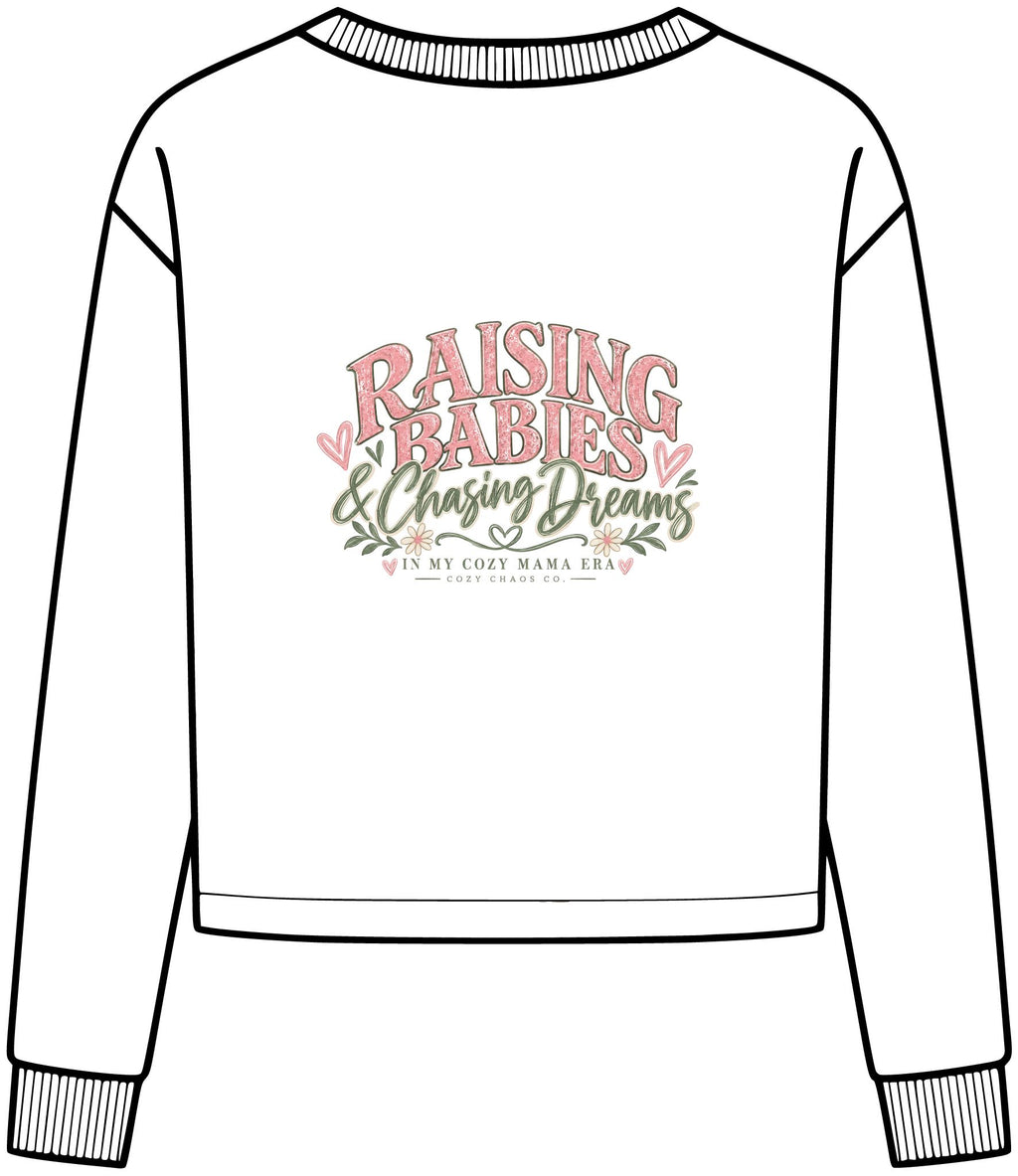 Raising Babies & Chasing Dreams | Cozy Mama Graphic Tee – Cozy Chaos Co. 💗