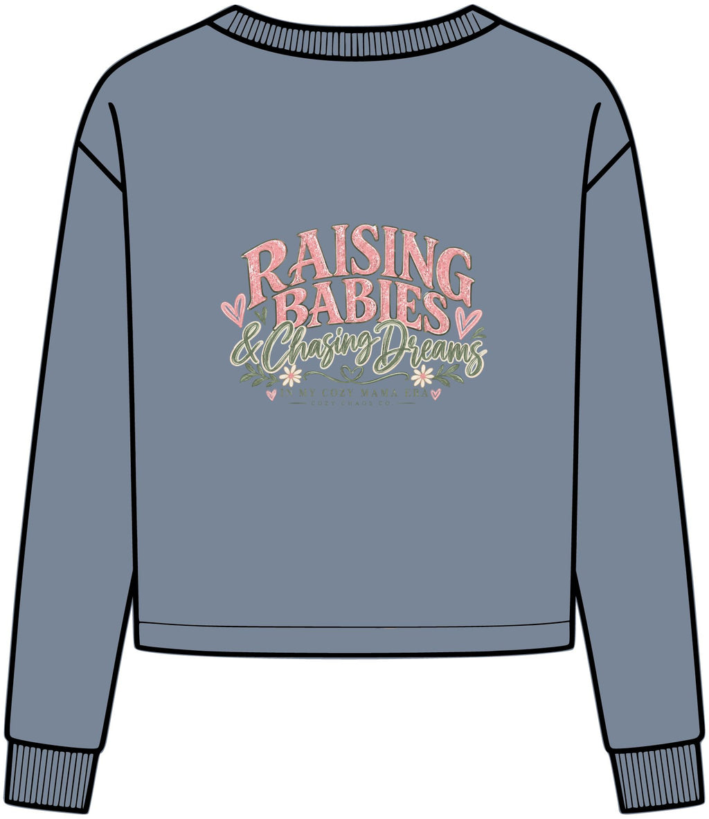 Raising Babies & Chasing Dreams | Cozy Mama Graphic Tee – Cozy Chaos Co. 💗