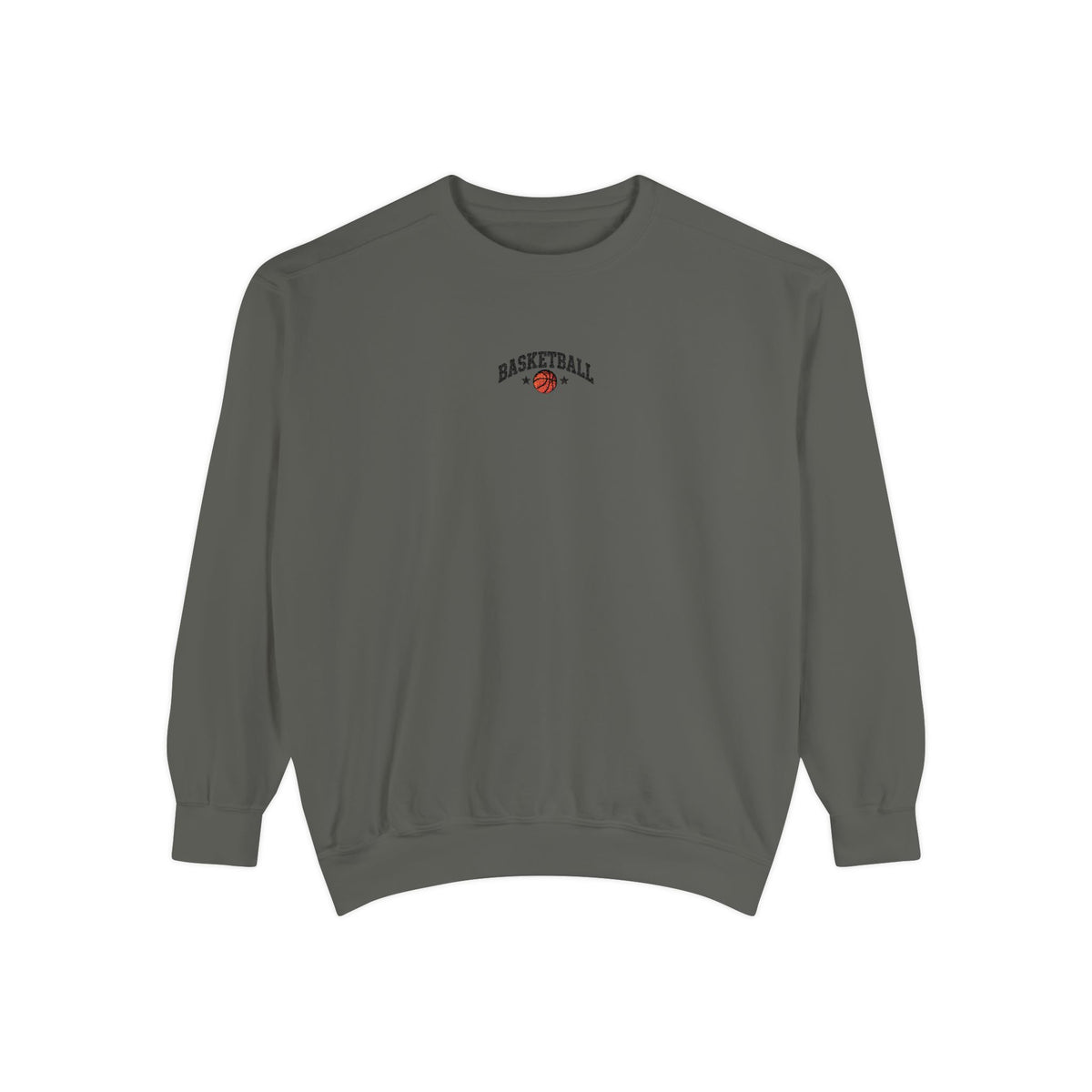 Basketball Embroidery-Look Crewneck Sweatshirt 🏀