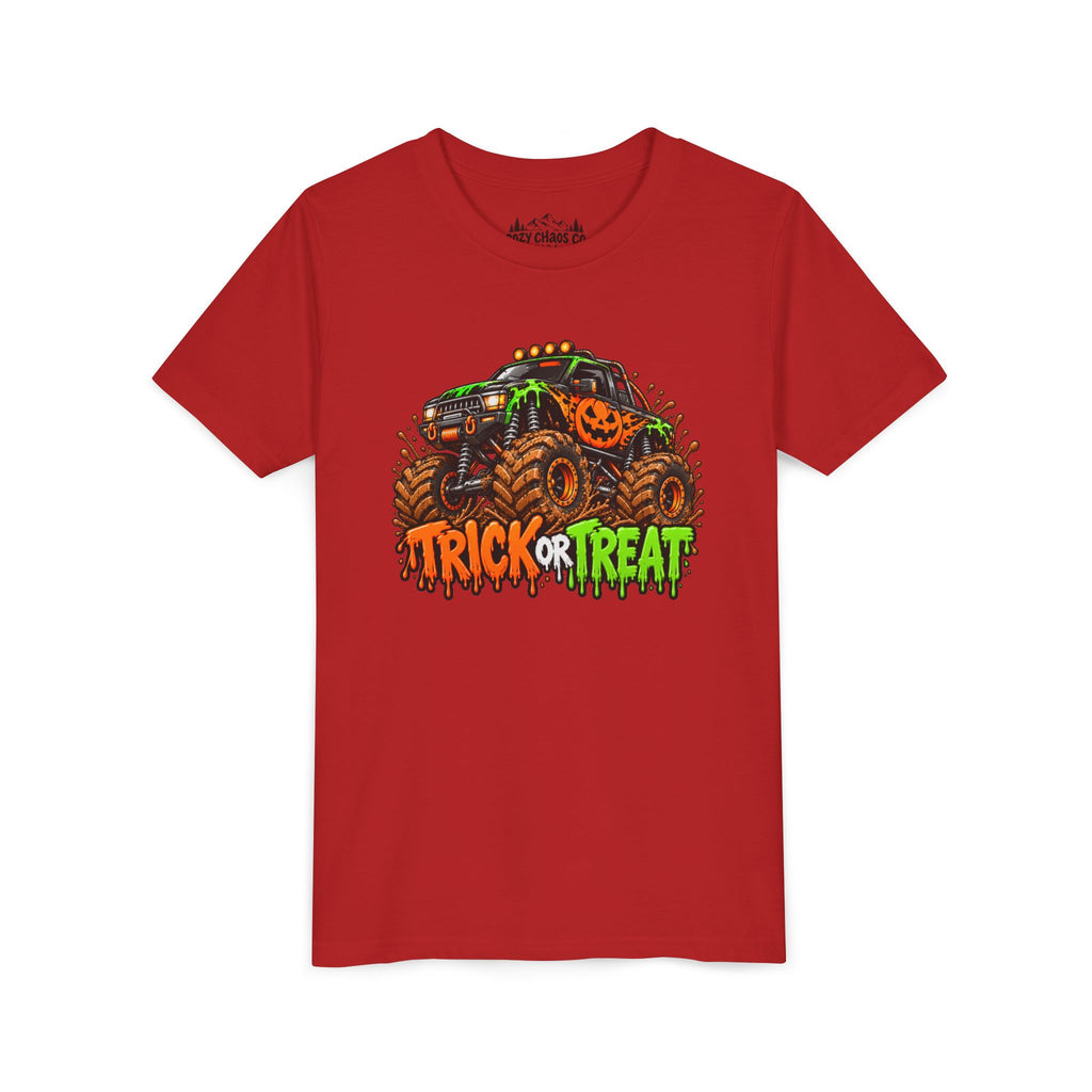 Trick or Treat Monster Truck Kids Halloween Sweatshirt | Cozy Chaos Kid 🎃🏁👻