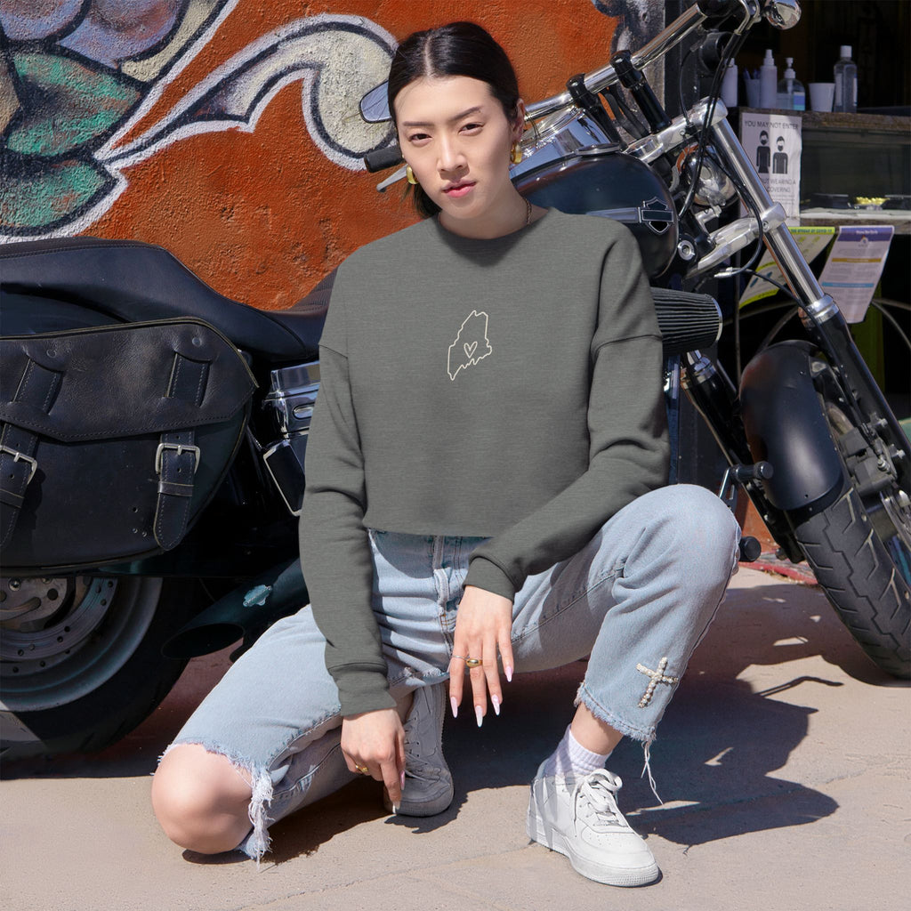 Women's Maine Mama Cropped Sweatshirt