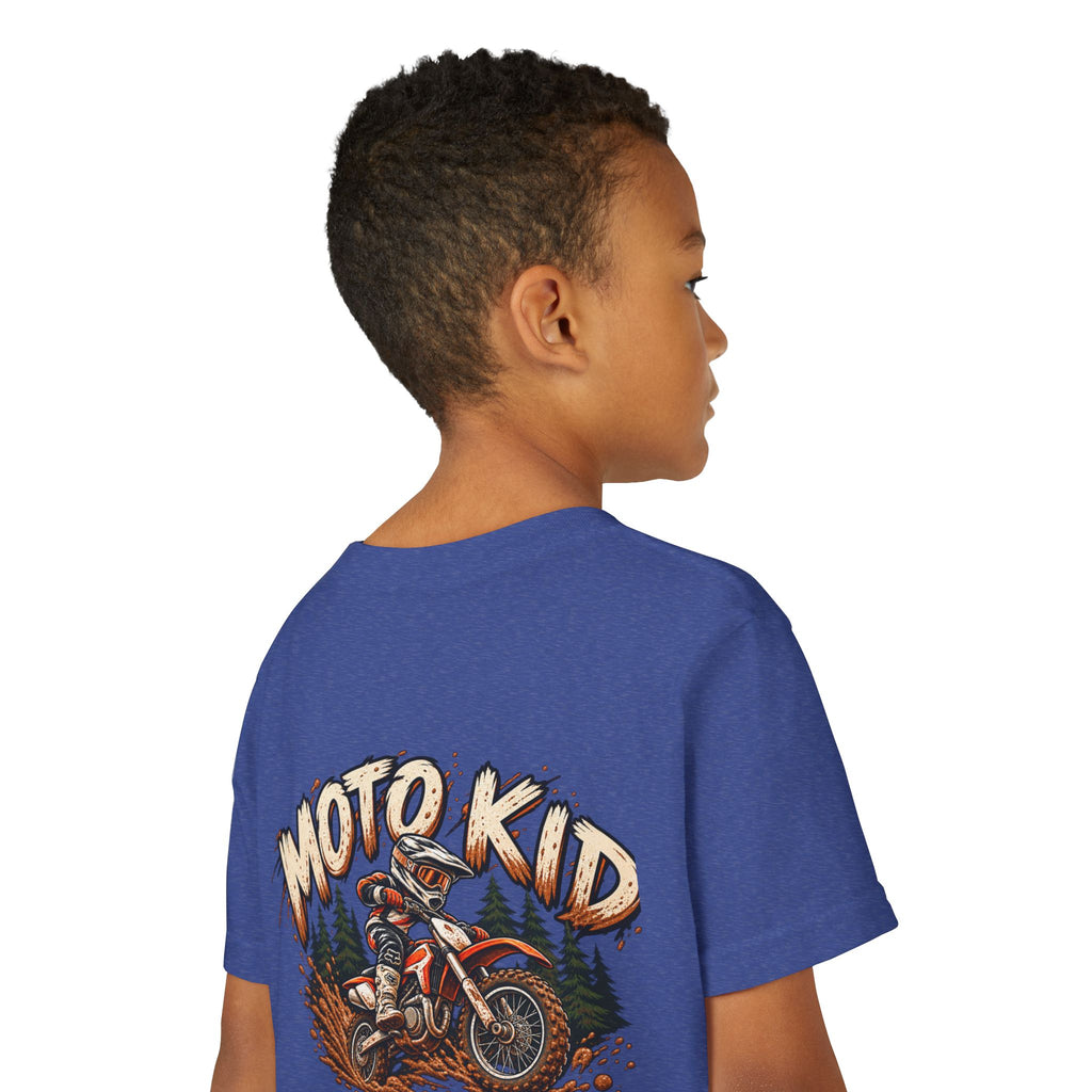 Moto Kid Motocross Tee | Dirt Bike Racing Kids Shirt | Cozy Chaos Co. 🏁🏍️⚡