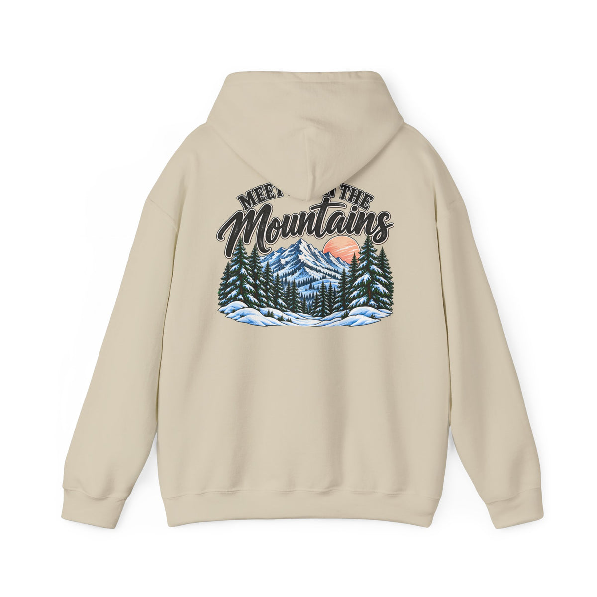 Meet Me in the Mountains Hoodie – Cozy Winter Mountain & Pine Tree Sweatshirt 🏔️🌲❄️