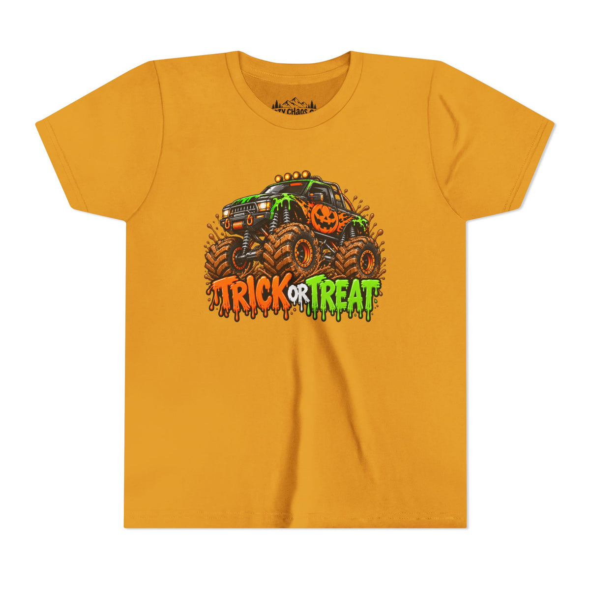 Trick or Treat Monster Truck Kids Halloween Sweatshirt | Cozy Chaos Kid 🎃🏁👻