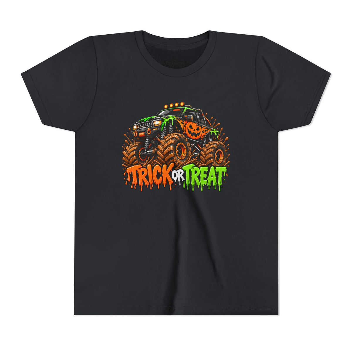 Trick or Treat Monster Truck Kids Halloween Sweatshirt | Cozy Chaos Kid 🎃🏁👻