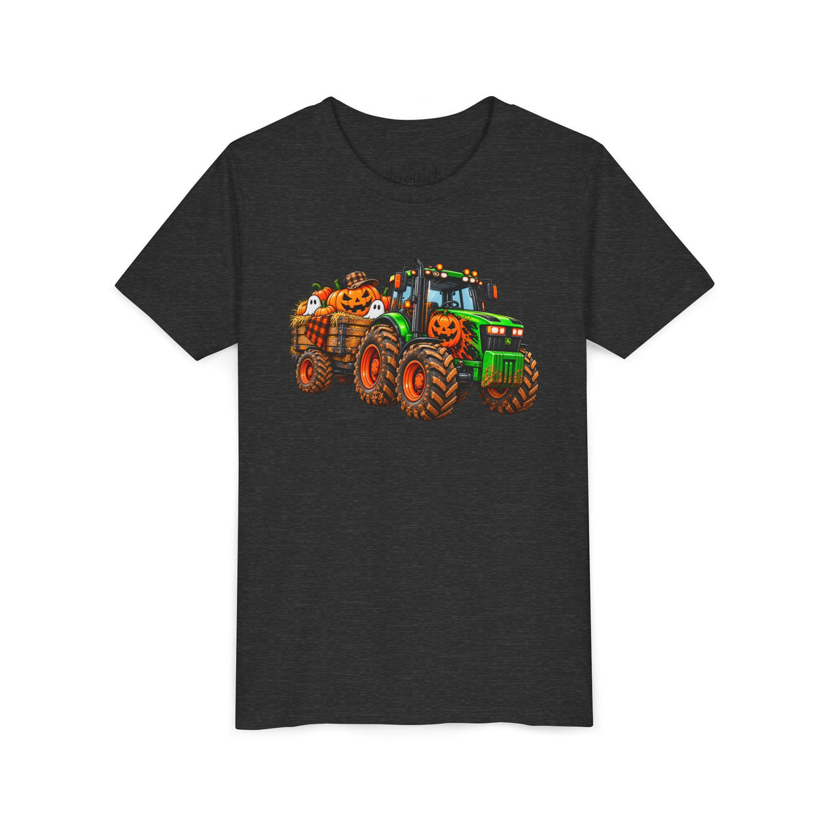 Halloween Tractor Pumpkin Patch Kids Sweatshirt | Cozy Chaos Kid 🎃🚜👻
