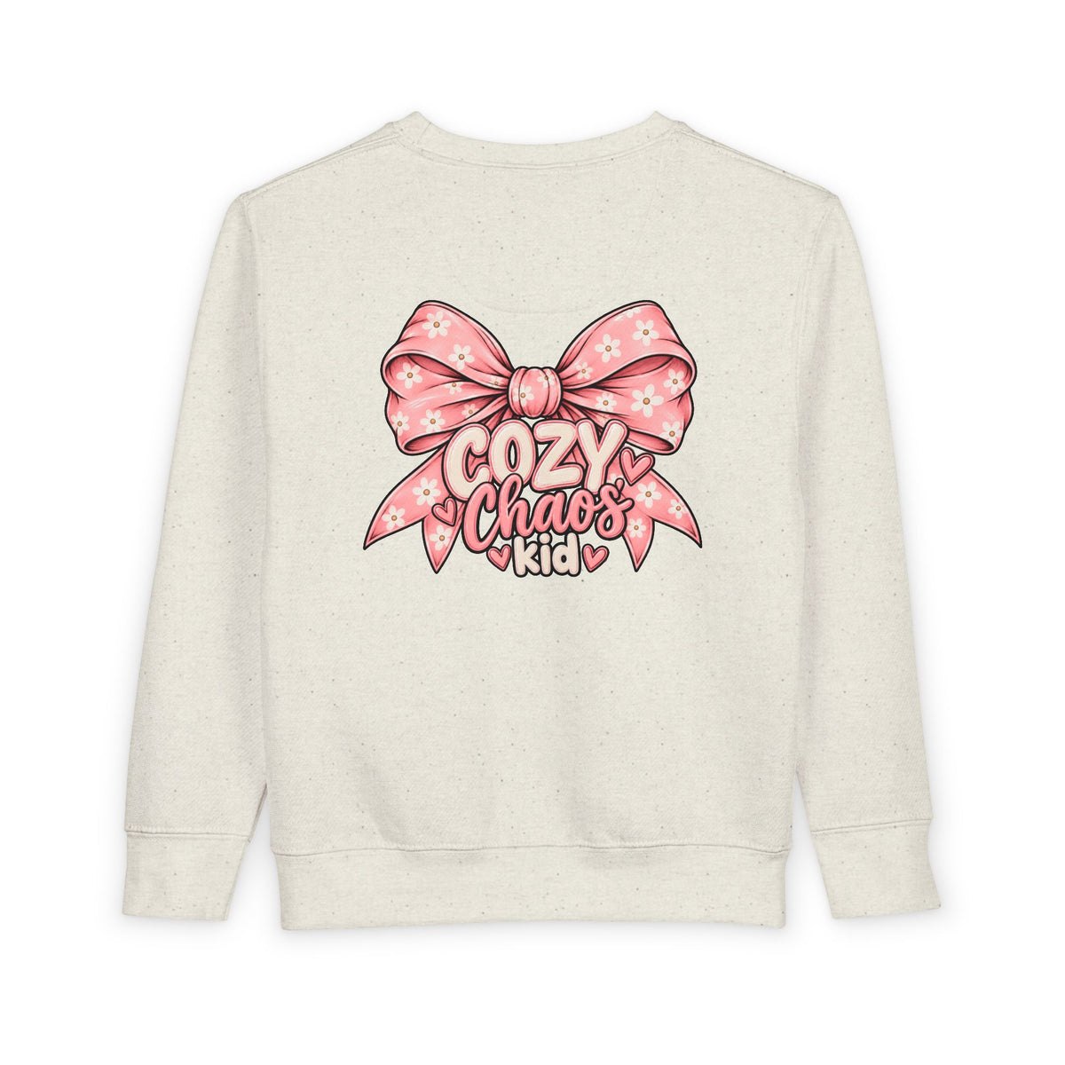 Cozy Chaos Kid Floral Bow Toddler Sweatshirt | Cozy Chaos Co.