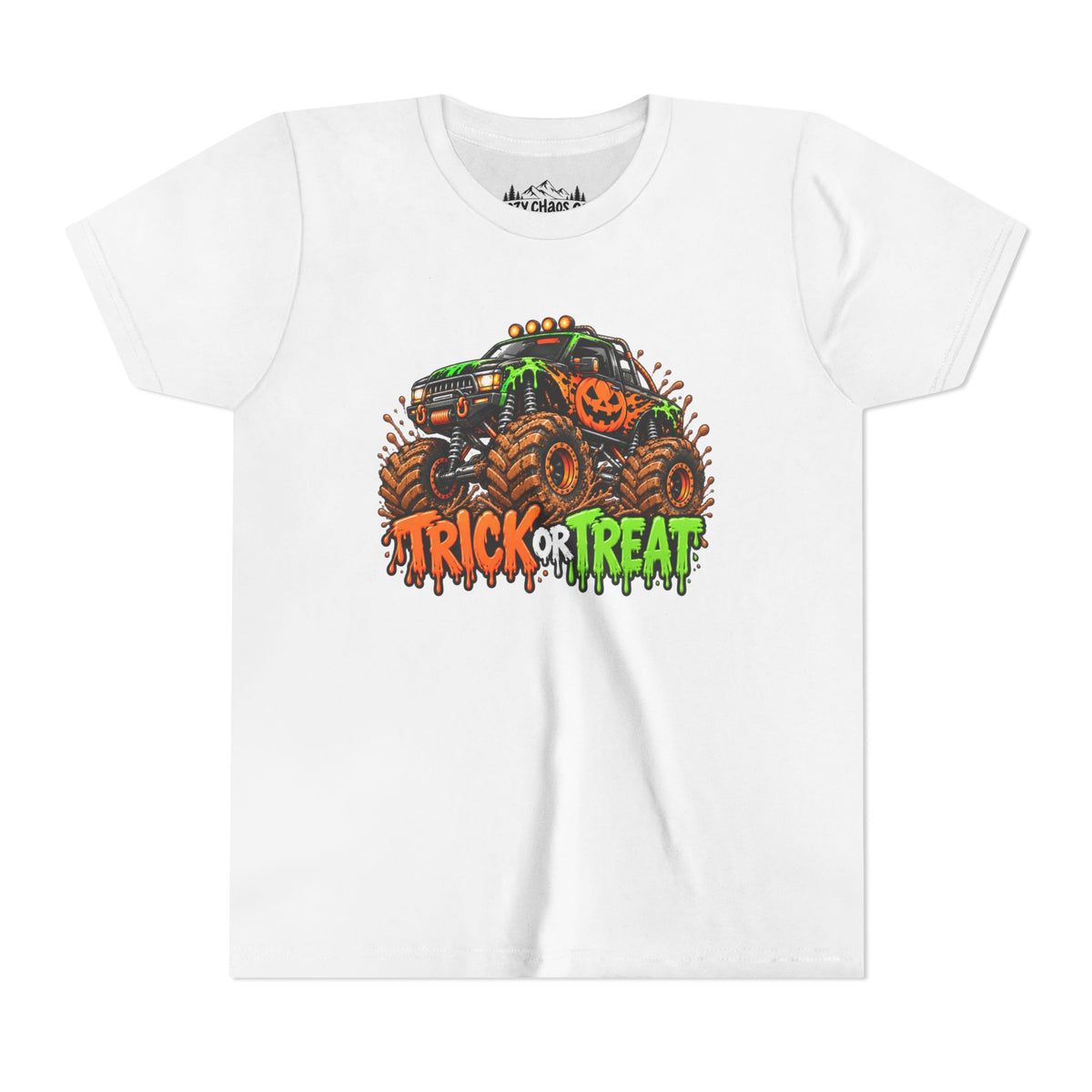 Trick or Treat Monster Truck Kids Halloween Sweatshirt | Cozy Chaos Kid 🎃🏁👻
