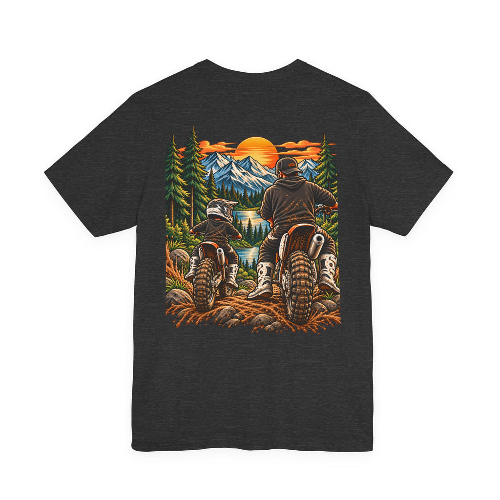 Moto Dad & Mini Adventure Tee | Father & Son Dirt Bike Shirt | Cozy Chaos Co. 🏍️🏁🌲