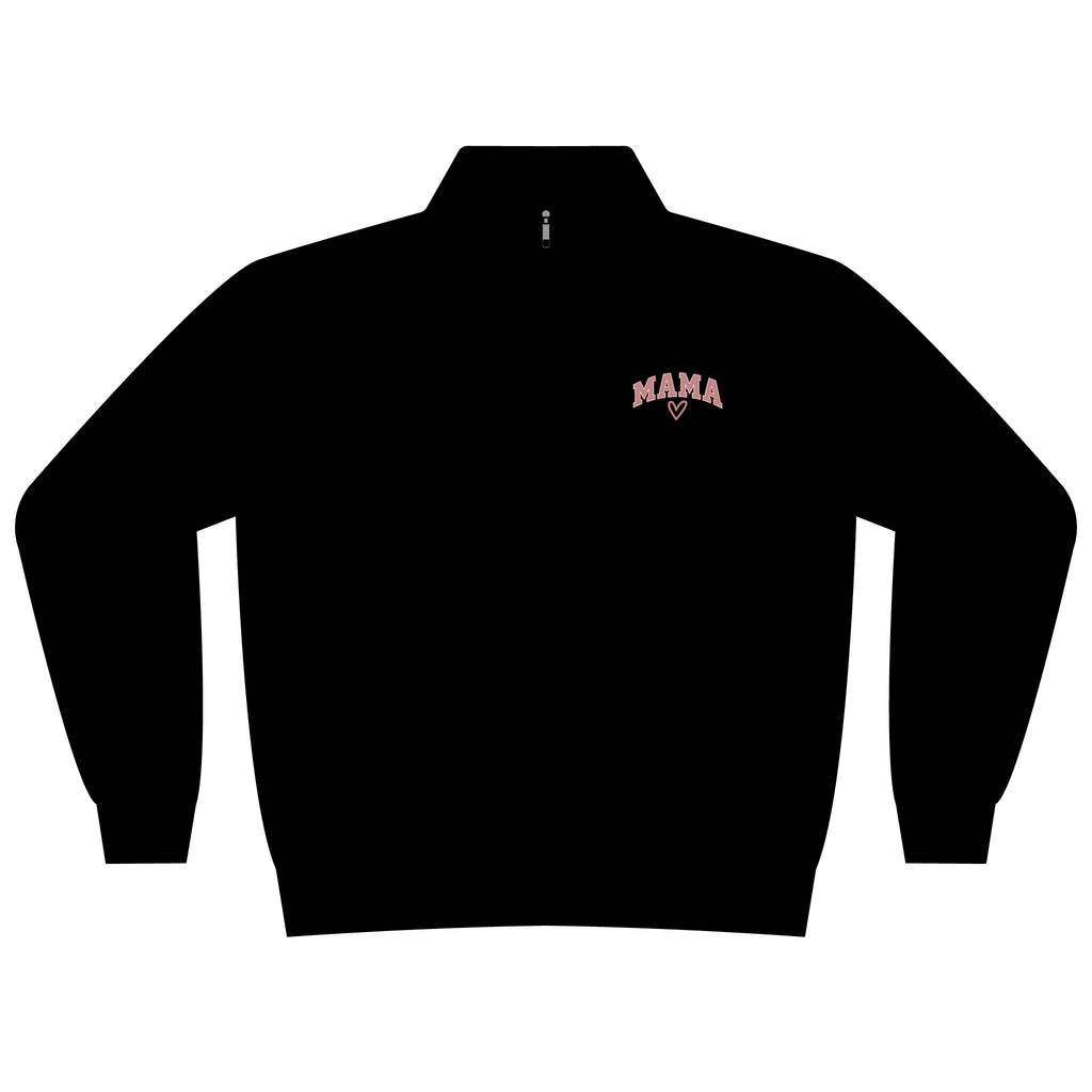 Messy Buns & Full Hearts Mama Quarter-Zip Pullover