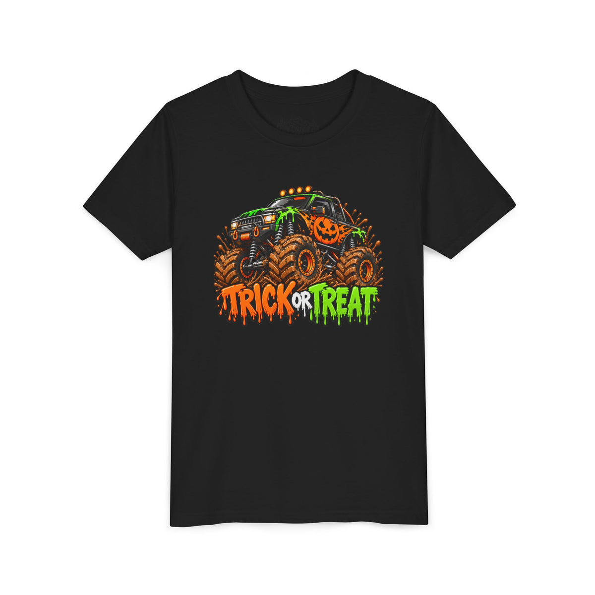 Trick or Treat Monster Truck Kids Halloween Sweatshirt | Cozy Chaos Kid 🎃🏁👻