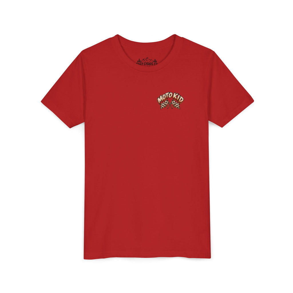 Moto Kid Motocross Tee | Dirt Bike Racing Kids Shirt | Cozy Chaos Co. 🏁🏍️⚡