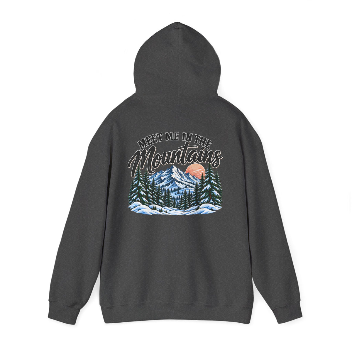 Meet Me in the Mountains Hoodie – Cozy Winter Mountain & Pine Tree Sweatshirt 🏔️🌲❄️