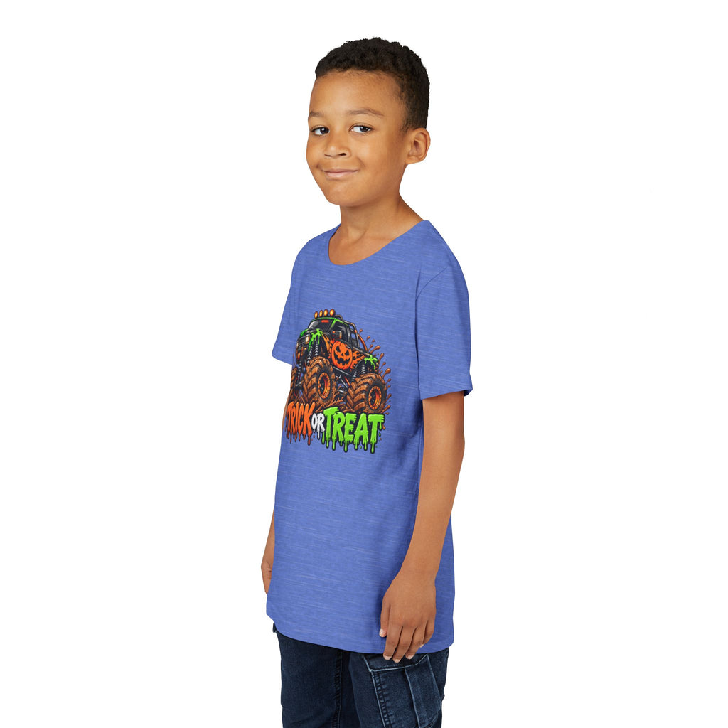 Trick or Treat Monster Truck Kids Halloween Sweatshirt | Cozy Chaos Kid 🎃🏁👻